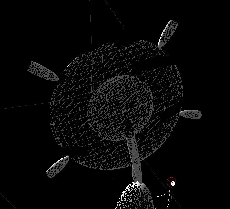 Auto model rear wireframe